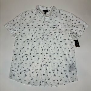 RVCA Men’s Short Sleeve Graphic Shirt XL White